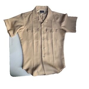 Flying Cross Tan Uniform Shirt MIL-S-17618 7687603SP Sz M Poly RN 18475